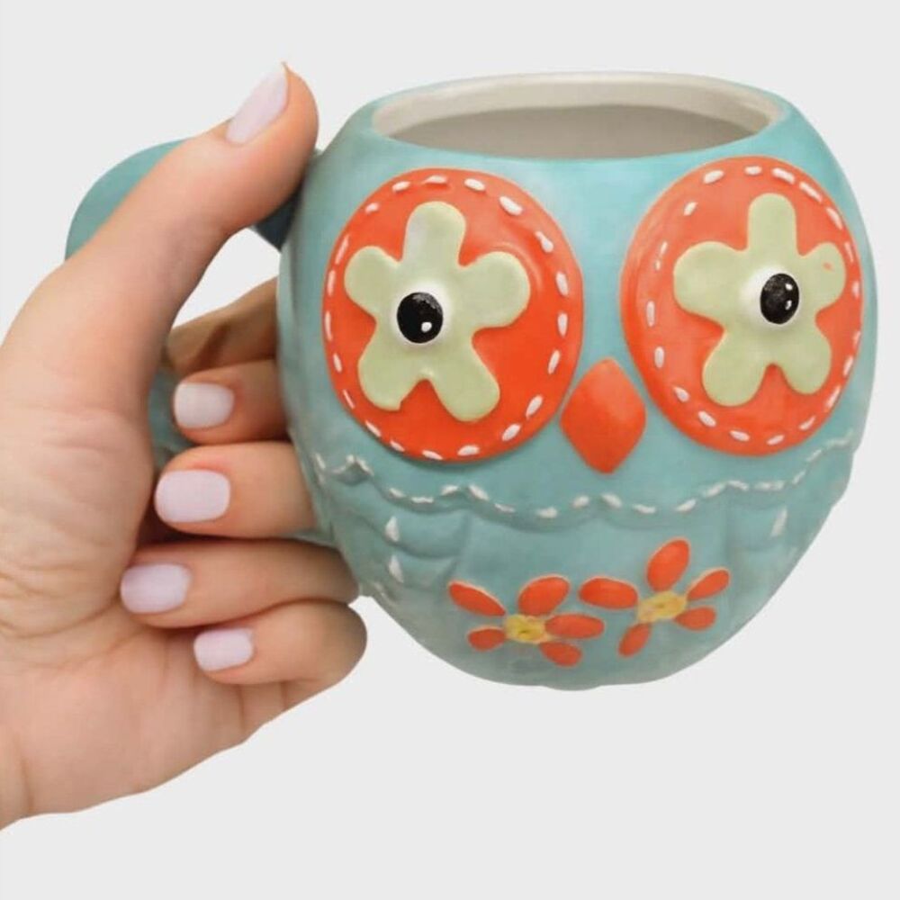CERAMIC Owl Cup Mug Cracker Barrel Coffee Tea